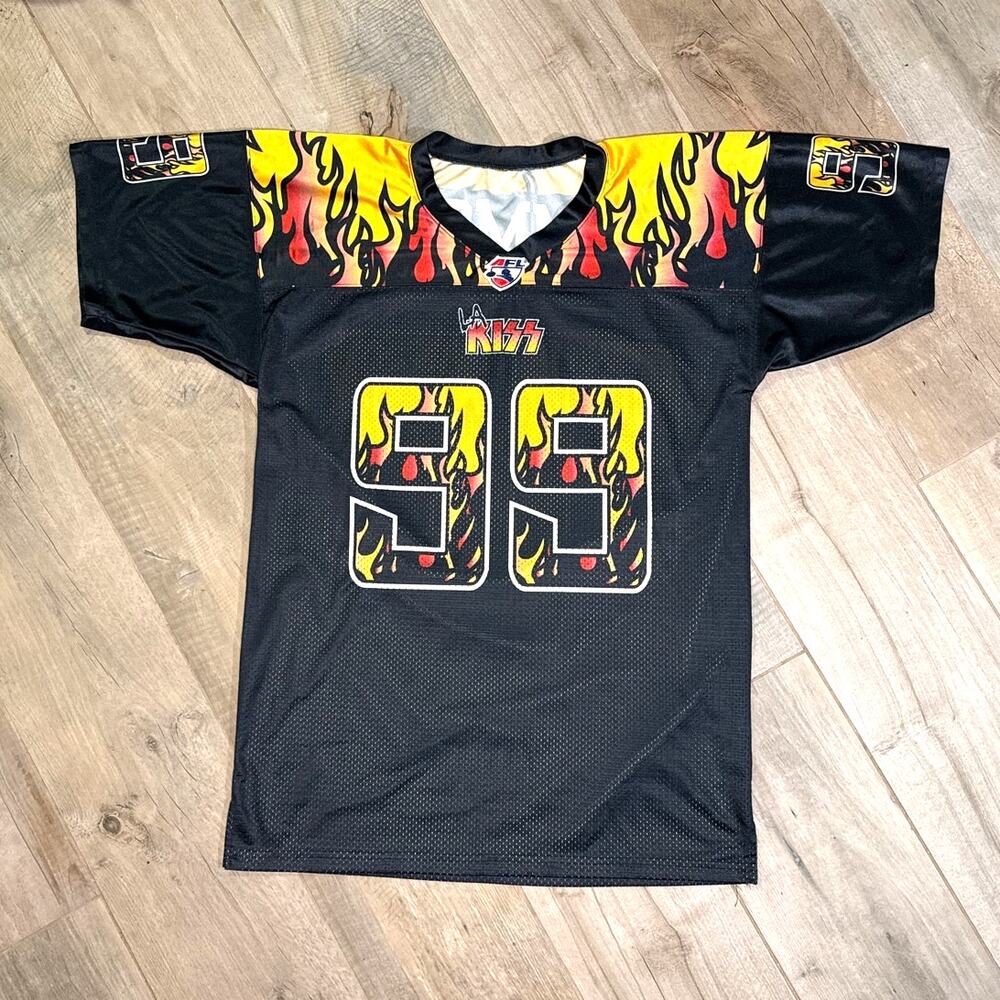 LA KISS Gene Simmons #99 Arena Football Jersey Size Large AFL Authentic